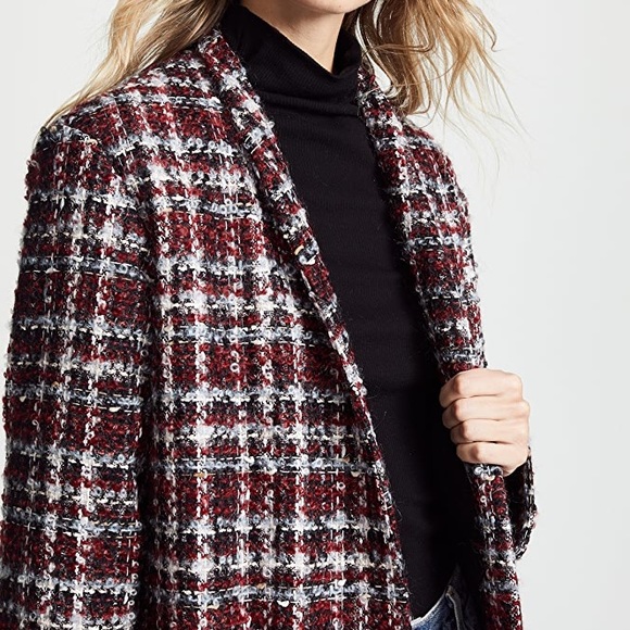 Iro Twisted Tweed Check Jacket Sz 4 
